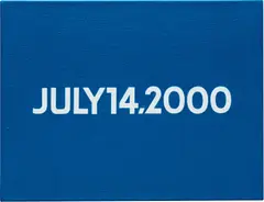 On Kawara, Friday July 14, 2000 (Today series no. 26), 2000, Liquitex on canvas and handmade cardboard box
