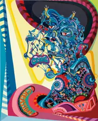 Erik Parker, Crisis Creation, 2008-2009, acrylic and enamel on canvas