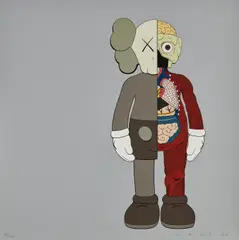 Dissected Companion by Kaws, 2006, Screenprint in colours with partial glaze, on heavy wove paper, the full sheet, sold Sep 2017