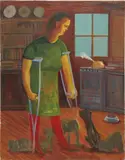 Nicole Eisenman, Untitled (Crutch Woman)