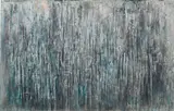 Diana al-Hadid, Untitled, 2013, conte crayon, charcoal, pastel and acrylic on Mylar