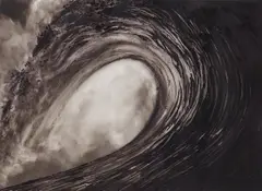 Untitled Study (Pipeline, Hawaii, 2000) by Robert Longo, 2000, graphite, charcoal and ink on vellum, sold Nov 2017