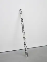 Roni Horn, Key and Cue No. 1158 (Best witchcraft is geometry), 1994, aluminium and plastic