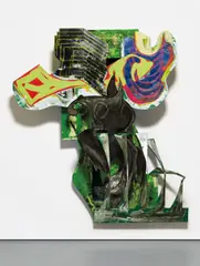 Frank Stella, Enter Ahab; To Him, Stubb, 1988, mixed media on etched magnesium and aluminum
