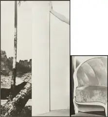 Tree/Hand/Chair by John Baldessari, 1988, three black and white photographs, in 2 parts, sold Nov 2017