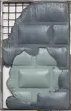 Neil Beloufa, Secured Wall Series, 2015, foam, pigment and iron, in artist's frame