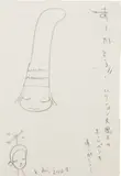 Untitled by Yoshitomo Nara, 2001, pencil on paper, sold Nov 2017
