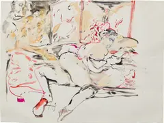 Untitled by Cecily Brown, 1999, watercolor on paper, sold Nov 2017