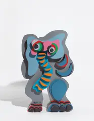 Karel Appel, Standing Elephant, from Circus Series, 1978, Wood multiple hand-painted in colors