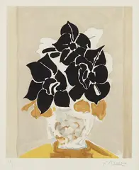 Les amaryllis by Georges Braque, 1958, Aquatint and etching in colors, on Rives BFK paper, with wide margins, offered Apr 2017