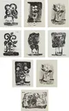 Le petit pot de fleurs (Small Pot of Flowers); and Fleurs dans un verre (Flowers in a Glass) Nos. 1-7 by Pablo Picasso, 1947, Nine lithographs, on Arches and Rives BFK paper, with full margins, sold Apr 2017
