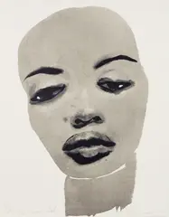 Super Model by Marlene Dumas, 1995, Lithograph, on Lana Pur Fil paper, the full sheet, sold Apr 2017