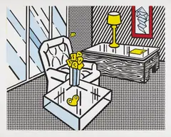 Roy Lichtenstein, The Den - Unique State, 1990-96, Painted and printed paper collaged to woodcut and screenprint in colors, on board