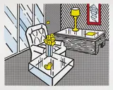 Roy Lichtenstein, The Den - Unique State, 1990-96, Painted and printed paper collaged to woodcut and screenprint in colors, on board
