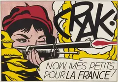 Crak! by Roy Lichtenstein, 1964, Offset lithograph in colors, on wove paper, with full margins, sold Apr 2017