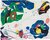Sam Francis, Untitled (SF-03-AP), 1985, Monotype with oil paint, powdered pigment and ink in colors, on wove paper, the full sheet