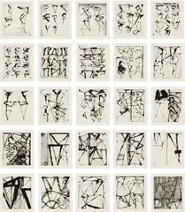 Brice Marden, Etchings to Rexroth, 1986, The complete set of 25 etchings with aquatint, on Rives BFK paper, with full margins, all contained in the original blue cloth-covered portfolio