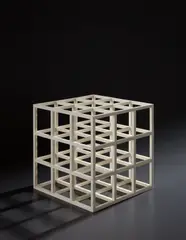 Sol LeWitt, Cube, 1979, Baked enamel on steel