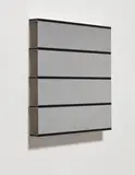 Donald Judd, Untitled, 1986, Folded aluminum and black Plexiglas multiple
