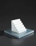 Sol LeWitt, Steps, 2005, Syntactic polyurethane painted in lacquer, contained in the original wood box