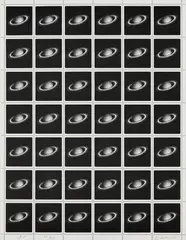Saturn Stamps by Vija Celmins, 1995, Offset lithograph, on wove paper, the full sheet, sold Apr 2017