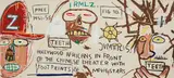 Hollywood Africans in front of the Chinese Theater with Footprints of Movie Stars by Jean-Michel Basquiat, 1983/2015, Screenprint in colors, on museum board, the full sheet, sold Apr 2017