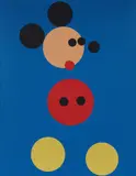 Mickey (Blue Glitter) by Damien Hirst, 2016, Screenprint in colors with glitter, on wove paper, the full sheet, sold Apr 2017