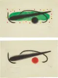 Joan Miró, Fusée (Rocket): two plates, 1959, Two aquatints in colors, on pale green wove paper, with full margins