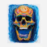Brent Estabrook, Skull, c. 2015, gouache on paper