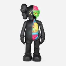 Kaws, Four Foot Dissected Companion (Black), 2009, painted cast vinyl