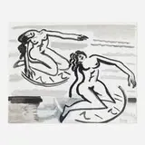 Mira Dancy, Night Clock, 2015, ink and acrylic on paper