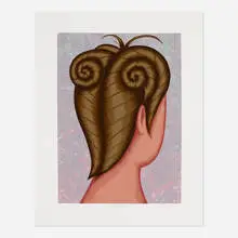 Julie Curtiss, Escargot, 2019, screenprint in colors on Rising Museum Board