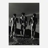 Greg Gorman, Three Boys Jumping, 1991, gelatin silver print