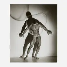 Herb Ritts, Male Nude with Bubble, Los Angeles, gelatin silver print