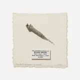 Barton Lidice Beneš, The Cremated Remains of Brenda Woods, 1993, ashes, syringe, and inkjet print on foamboard on paper