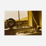Bruce Weber, Calvin Klein on Georgia O'Keeffe's Bed, split-toned gelatin silver print