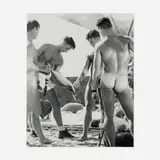Andrew Kennedy, Shore Leave #20 (Sailors, Hiker and Fish), 1987, gelatin silver print