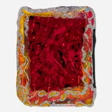 Thomas Lanigan-Schmidt, Frankincense Melts in the Sparks of Vulcan's Forge, 1991, mixed media collage on paper
