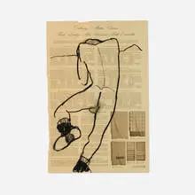 Richard Haines, Finest Quality, Most Luxurious, 2010, wax pencil on newsprint
