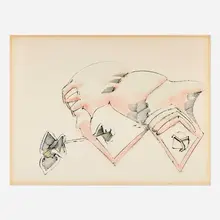 John Altoon, Untitled, 1967, ink and watercolor on illustration board