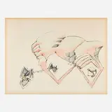 John Altoon, Untitled, 1967, ink and watercolor on illustration board