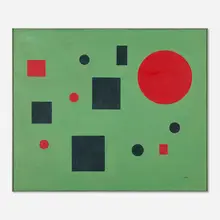 Loló Soldevilla, Untitled, c. 1955, mixed media on canvas laid to panel in artist's frame