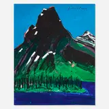 Fritz Scholder, Untitled (Mountain Landscape), oil on canvas