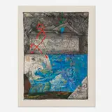 William T. Wiley, Face of Royalty (Bluebloods), 1993, charcoal and acrylic on canvas