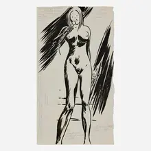 No Title (I was prepared for anything...) by Raymond Pettibon, ink and graphite on paper, sold Jun 2026