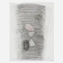 William T. Wiley, The Mad Bask, 1991, graphite and crayon on paper