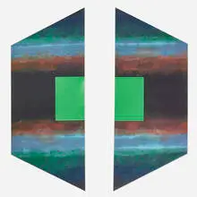 Paul Reed, Gilport F VI (diptych), 1971, oil on canvas in two parts