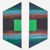 Paul Reed, Gilport F VI (diptych), 1971, oil on canvas in two parts