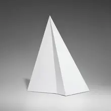 Pyramid III by Sol LeWitt, 1989, painted aluminum, sold Jun 2026
