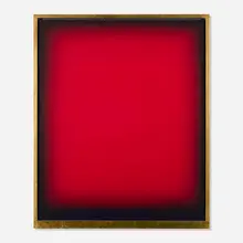 Eric Orr, Marin Red Void, 1996, oil on canvas over panel in artist's frame